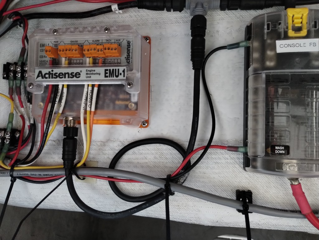 Actisense EMU-1 NMEA 2000 engine monitoring unit installation