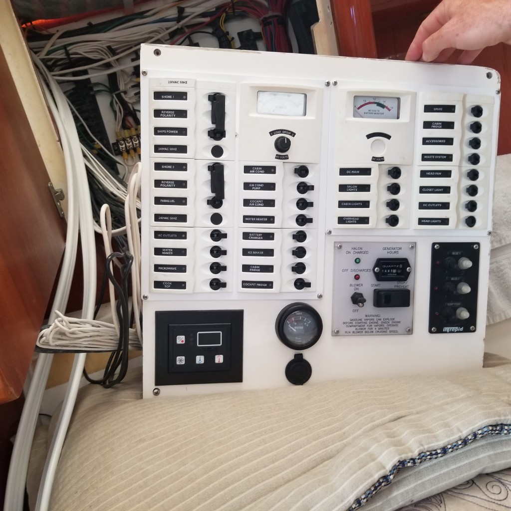 Complete panel rework showing clean organized wiring and labeled circuits